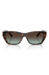 Tiffany & Co . 56mm Rectangular Sunglasses In Brown