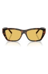 Tiffany & Co . 56mm Rectangular Sunglasses In Brown