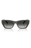 Tiffany & Co . 56mm Rectangular Sunglasses In Gray