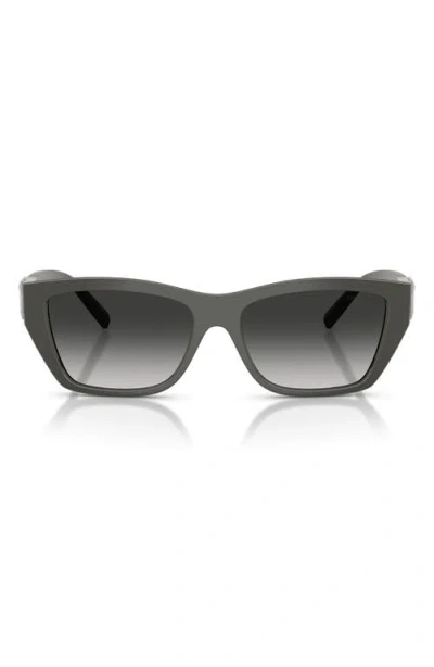Tiffany & Co . 56mm Rectangular Sunglasses In Gray