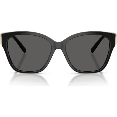 Tiffany & Co . 56mm Square Sunglasses In Black