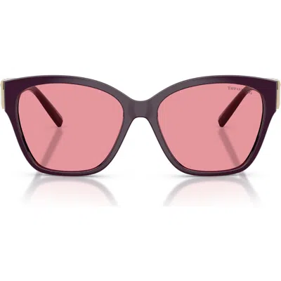 Tiffany & Co . 56mm Square Sunglasses In Brown