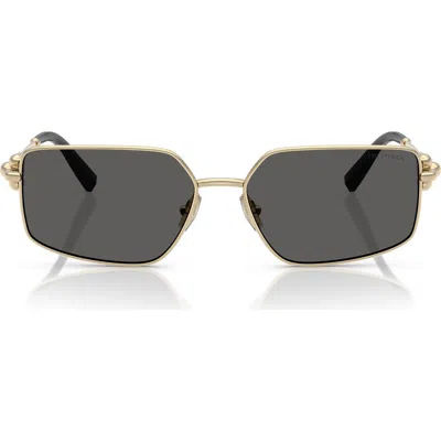 Tiffany & Co . 58mm Rectangular Sunglasses In Gray