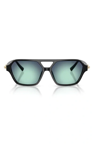 Tiffany & Co . 58mm Square Sunglasses In Black