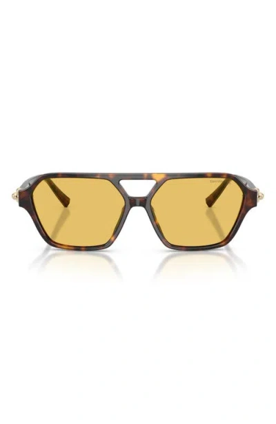 Tiffany & Co . 58mm Square Sunglasses In Yellow