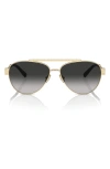 Tiffany & Co Womens Gold Tf3101b Pilot-frame Steel Sunglasses In Pale Gold
