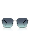 Tiffany & Co . 60mm Gradient Square Sunglasses In Metallic