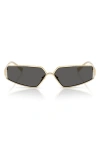 Tiffany & Co . 60mm Irregular Rectangular Sunglasses In Gold