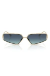 Tiffany & Co . 60mm Irregular Rectangular Sunglasses In Gold
