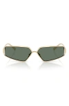 Tiffany & Co . 60mm Irregular Rectangular Sunglasses In Gold