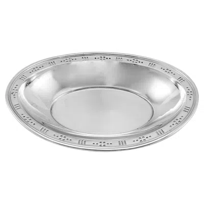 Pre-owned Tiffany & Co . 925 Sterling Silver Pierced Oval Serving Bowl In Multi