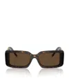 Tiffany & Co Womens Brown Tf4197 Rectangle-frame Tortoiseshell Acetate Sunglasses