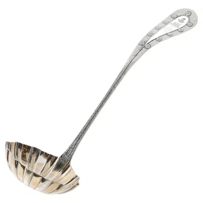 Pre-owned Tiffany & Co Aesthetic Movement . Sterling & Gold Washed "daisy" Pattern Ladle In Gray