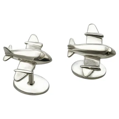 Pre-owned Tiffany & Co Airplane Cufflinks Sterling Silver 9 Grams Estate In Multi