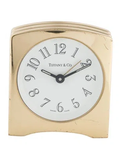 Pre-owned Tiffany & Co Alarm Clock In Gold