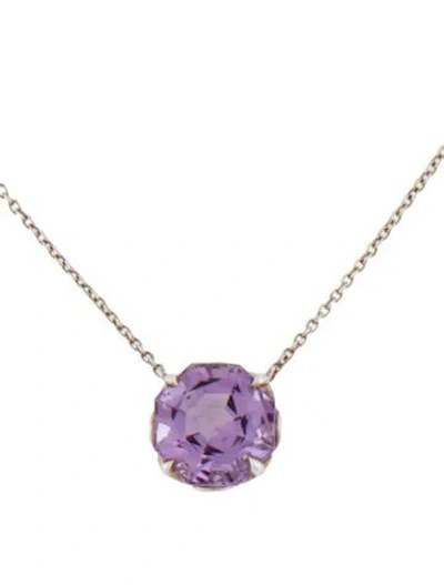 Pre-owned Tiffany & Co Amethyst Sparklers Pendant Necklace, 18" In Multicolor