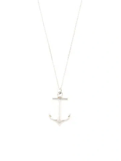 Pre-owned Tiffany & Co Anchor Pendant Necklace, 16" In Multi