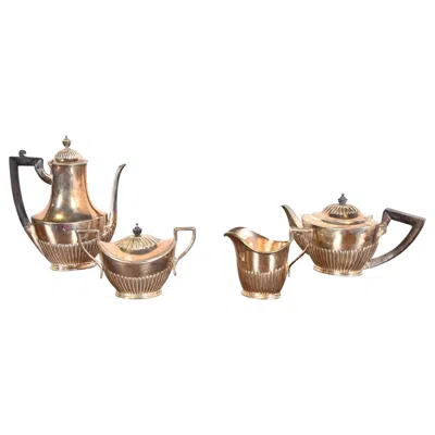 Pre-owned Tiffany & Co . Antique Art Deco Silver Plate Coffee Or Tea Service Set In Brown
