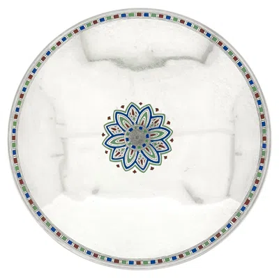 Pre-owned Tiffany & Co Antique Art Deco . Sterling Silver & Mosaic Enamel Bowl