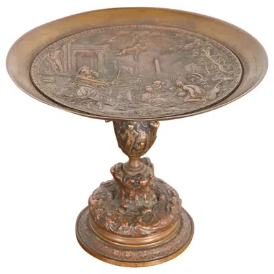 Pre-owned Tiffany & Co . Antique Neoclassical Bronze Compote Dish Or Tazza In Gold