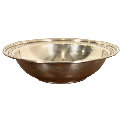 Pre-owned Tiffany & Co . Antique Sterling Silver Pierced Rim Bowl In Brown