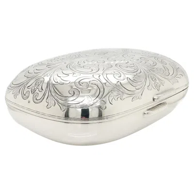 Pre-owned Tiffany & Co Antique . Sterling Silver Engraved & Monogrammed Soap Box