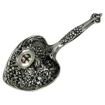 Pre-owned Tiffany & Co Antique . Sterling Silver Heart Shaped Chamberstick Candle Holder In Black