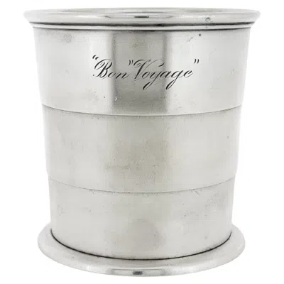Pre-owned Tiffany & Co Antique  Sterling Silver Travel Drinking Cup Engraved 'bon Voyage'
