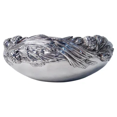 Pre-owned Tiffany & Co Antique Tiffany Sterling Silver Bowl With Rare Pinecone Motif