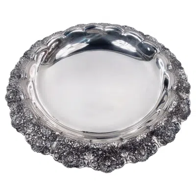 Pre-owned Tiffany & Co Antique Tiffany Victorian Sterling Silver Floral Centerpiece Bowl