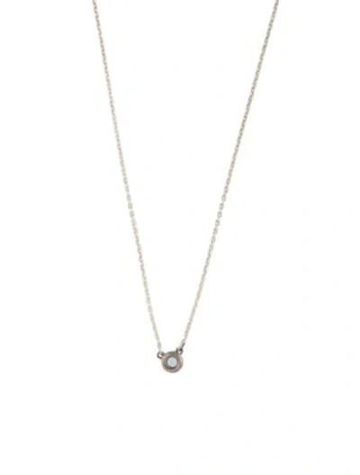 Pre-owned Tiffany & Co Aquamarine Color By The Yard Pendant Necklace, 16.75" In Multi