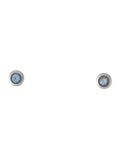 Pre-owned Tiffany & Co Aquamarine Color By The Yard Stud Earrings In Multi