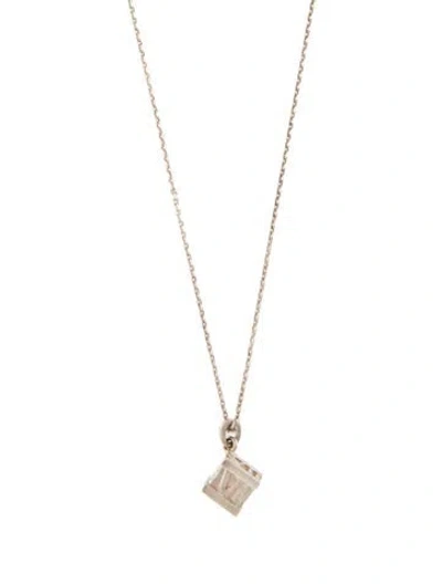 Pre-owned Tiffany & Co Atlas Cube Pendant Necklace, 18", 18" In Multi