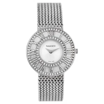 Pre-owned Tiffany & Co . Atlas Diamond 27mm 18k Gold Ladies Watch In Multi