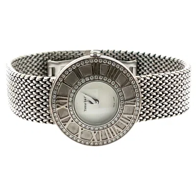 Pre-owned Tiffany & Co . Atlas Diamond Ladies Watch � 27mm, 18ct White Gold, Ref. 050750022