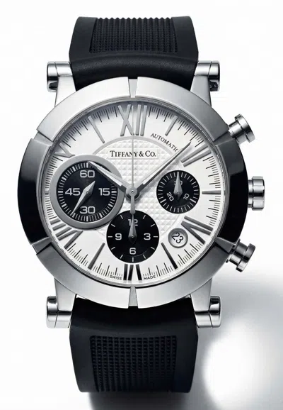 Tiffany & Co Atlas Gent Chronograph Automatic Stainless Steel Watch In White