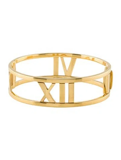 Pre-owned Tiffany & Co Atlas Hinged Bangle Bracelet, 6.5" In Multi