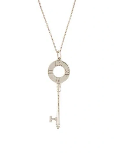Pre-owned Tiffany & Co Atlas Key Pendant Necklace, 22" In Multi