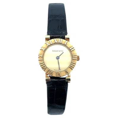 Pre-owned Tiffany & Co . Atlas Ladies Wristwatch In 18k Yellow Gold - Swiss Quartz