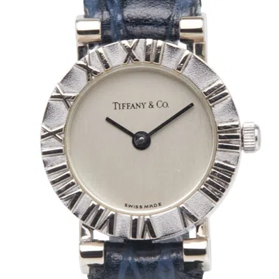 Pre-owned Tiffany & Co Atlas Stainless Steel Wristwatch () In Blue
