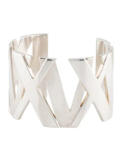 Pre-owned Tiffany & Co Atlas Wide Cuff Bracelet, 6.5" In Multicolor