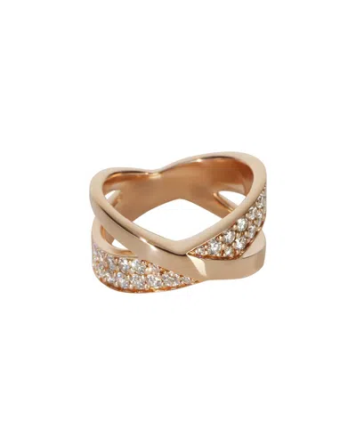 Tiffany & Co . Atlas X Wide 0.51 Ct. Tw. Diamond Ring (authentic Pre-loved) In Gold