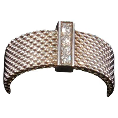 Pre-owned Tiffany & Co Authentic . Somerset Mesh Diamond Ring 925 Sterling Silver + Pouch In Multiple