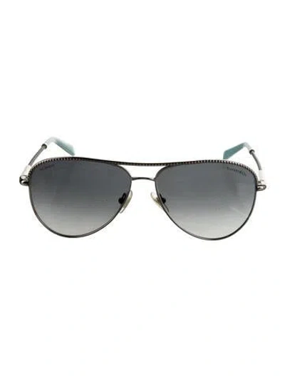 Pre-owned Tiffany & Co Aviator Gradient Sunglasses In Silver