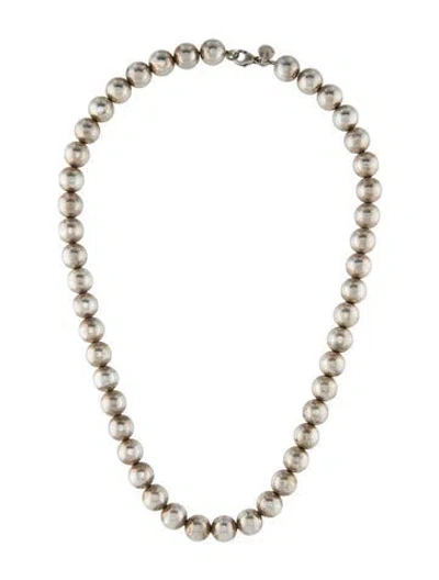 Pre-owned Tiffany & Co Ball Beaded Necklace, 18" In Multi