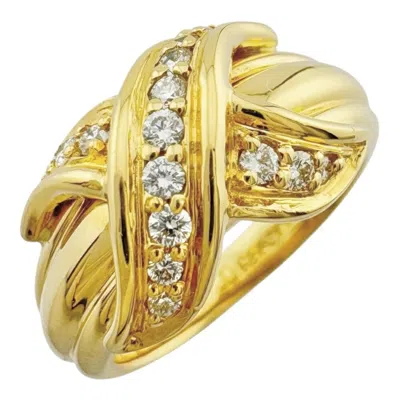 Pre-owned Tiffany & Co Band Ring () In Yellow