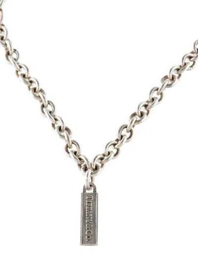 Pre-owned Tiffany & Co Bar Chain Pendant Necklace, 15.5" In Multi