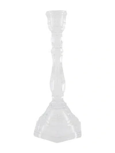 Pre-owned Tiffany & Co Basket Weave Crystal Vase In Transparent