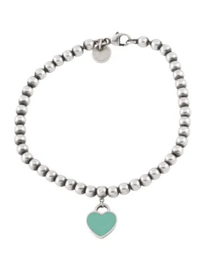 Pre-owned Tiffany & Co Bead Ball Charm Bracelet, 6.5" In Multicolor