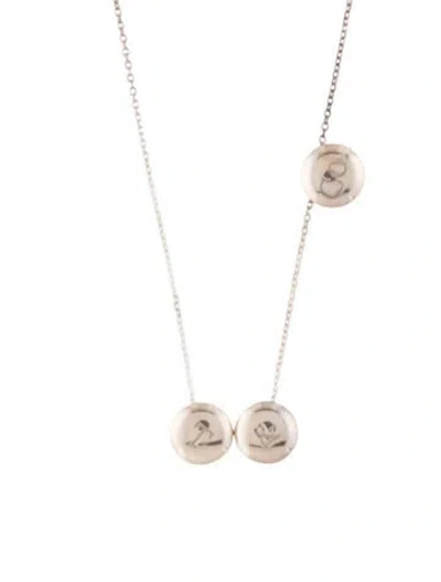 Pre-owned Tiffany & Co Bead Pendant Necklace, 17.75" In Multi